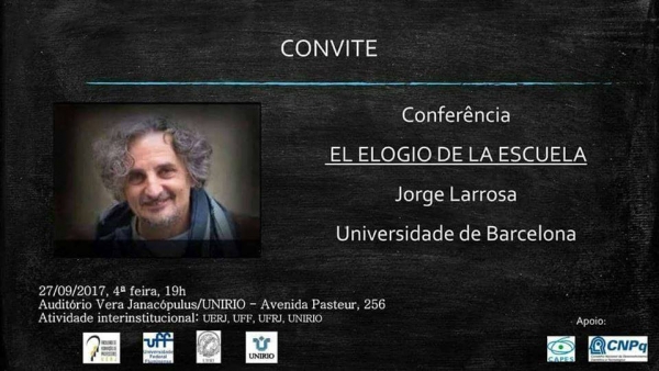 RJ: Jorge Larrrosa na Unirio