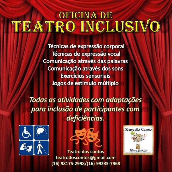 SP: Oficina de Teatro Inclusivo - São Carlos