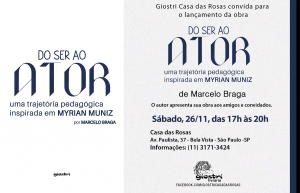 SP: Lançamento do livro DO SER AO ATOR: uma trajetória pedagógica inspirada em Myrian Muniz